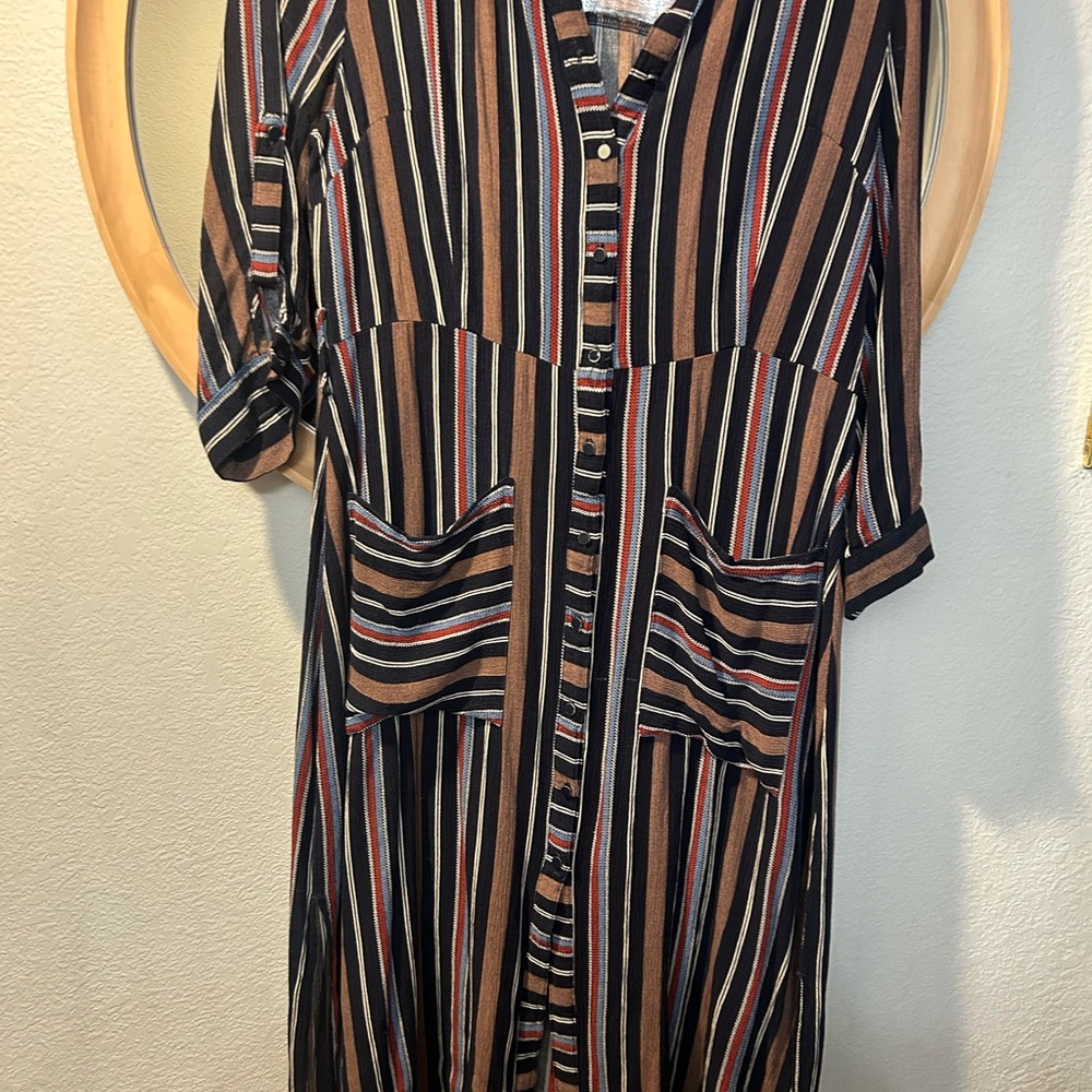 Le Lis Multicolor Striped Long Sleeve Dress